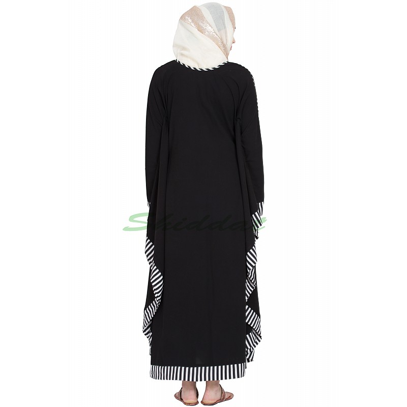 kaftan black and white